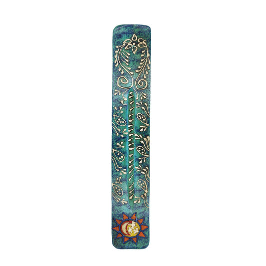 Wooden Incense Stick Ash Catcher (11 in.) - Teal