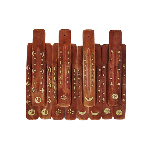 Wooden Incense Ash Catchers - Assorted Brass